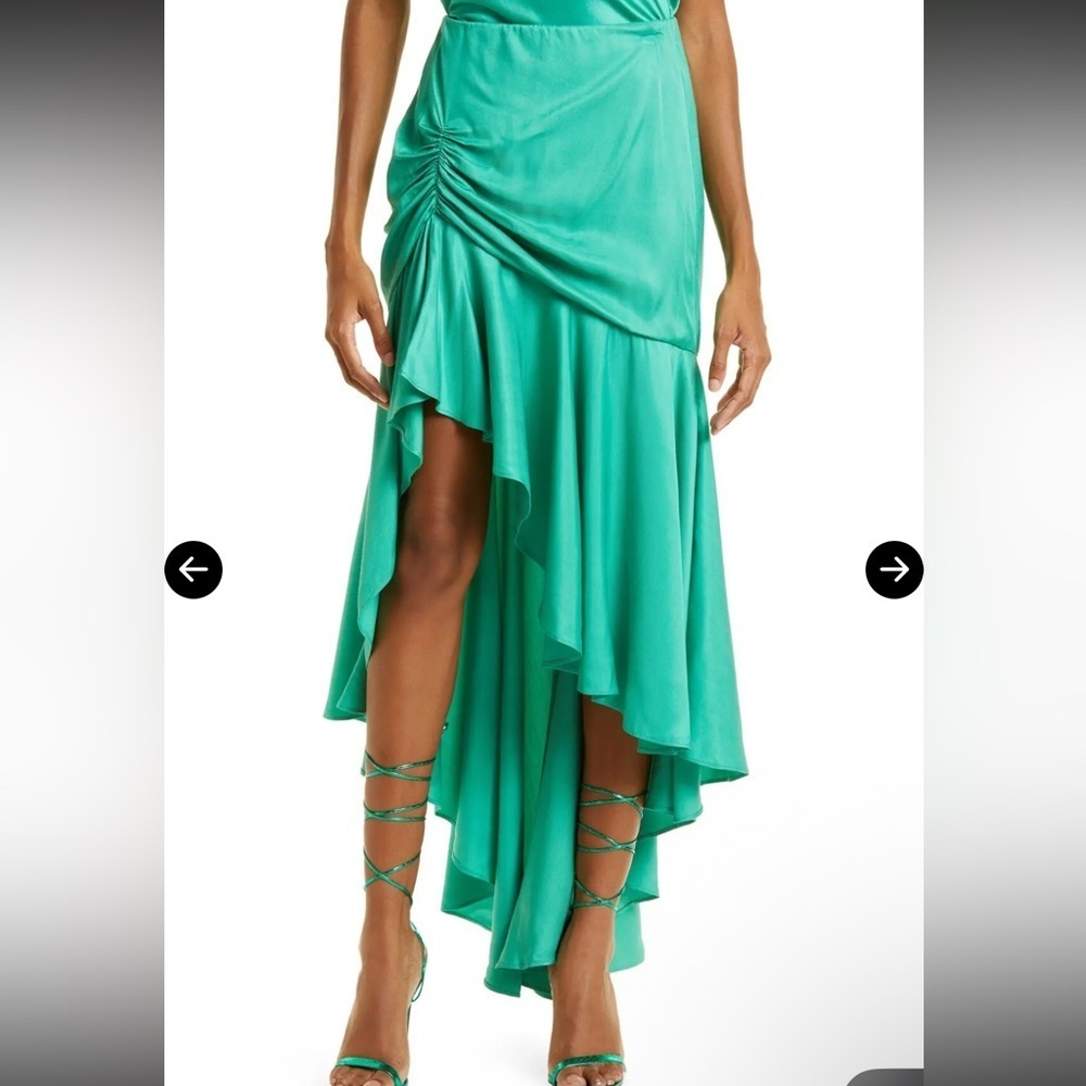 Cami NYC Bronte Asymmetric Ruffle Skirt - Turquoise Size 4